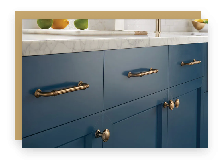 The Best Knobs And Pulls For Your Blue Cabinets — TruBuild Construction